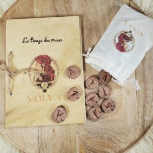 jeu de runes bois naturel