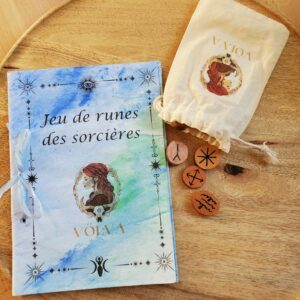 Runes des sorcières en bois - Cuivré et noir