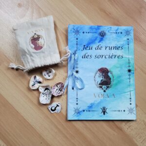 Runes des sorcières coquillage - rose, violet et noir