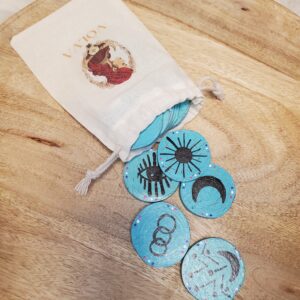 Jeu de runes des sorcières Bleu craquelé