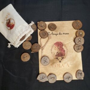 Jeu de runes teinte marron