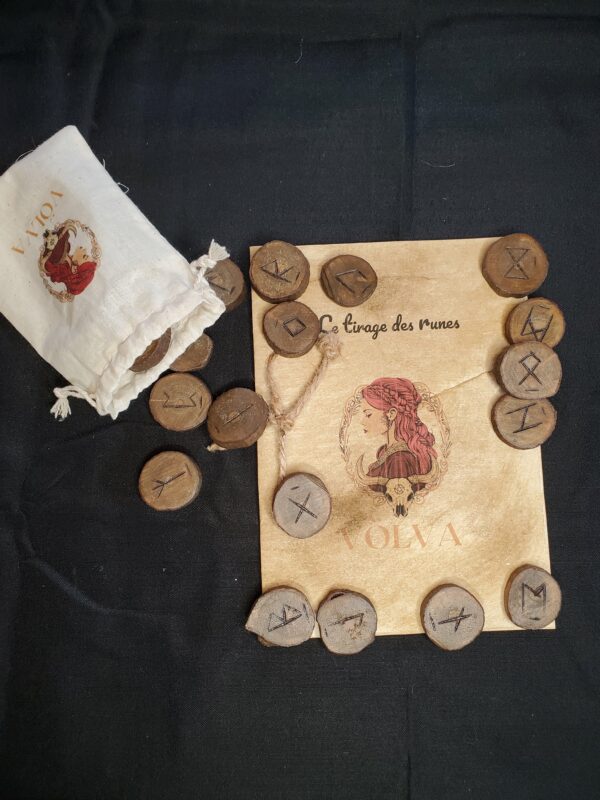 Jeu de runes teinte marron