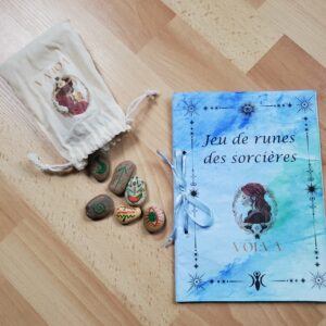 Jeu de runes des sorcières en galets