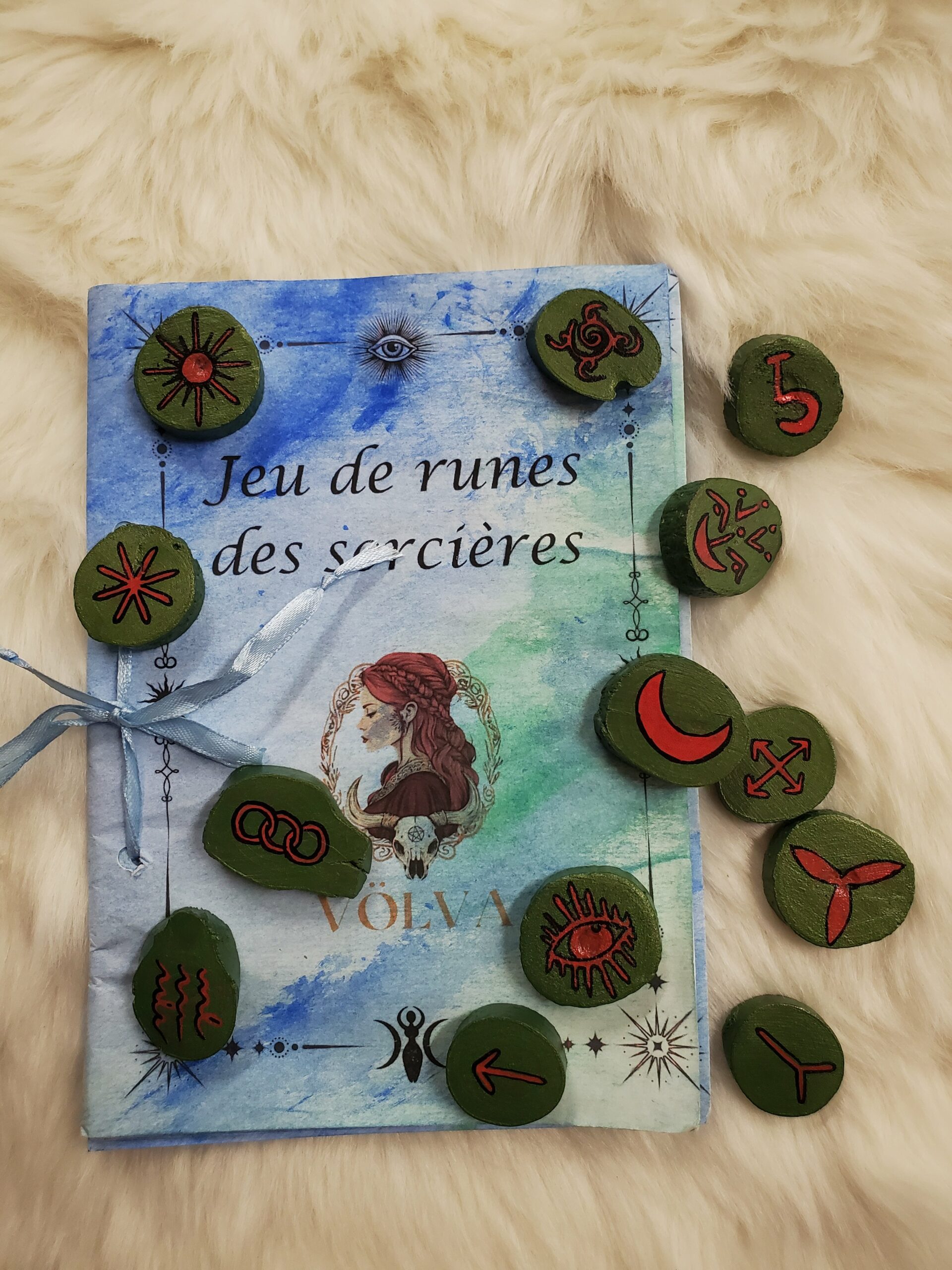 Runes des sorcières vertes et rouge