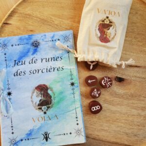 Runes des sorcières rouge bordeau