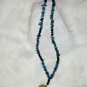 Collier en Apatite et Tourmaline noire