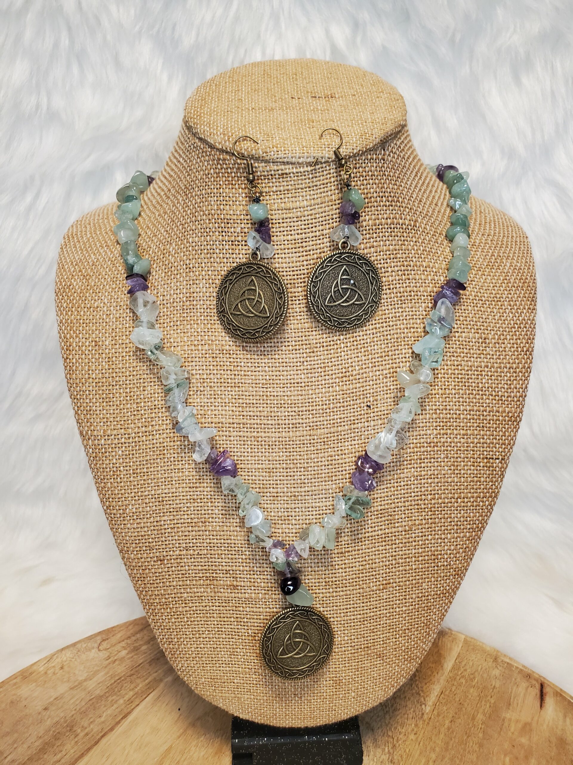 Parure en Fluorite et Améthyste