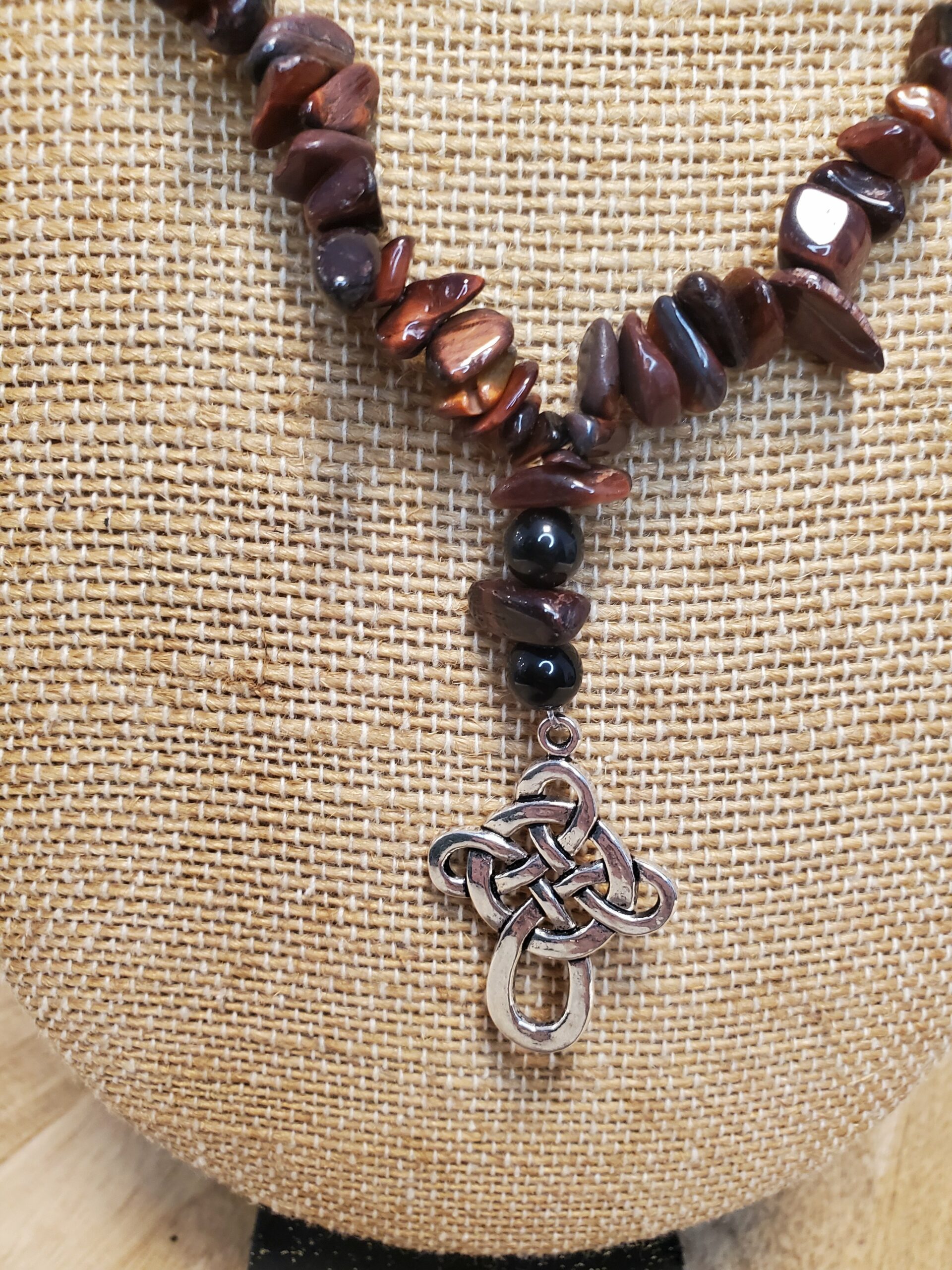 Collier mixte en Œil de Taureau et Tourmaline noire. – Image 5