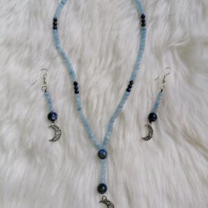 Parure en Aigue Marine et Lapis Lazuli